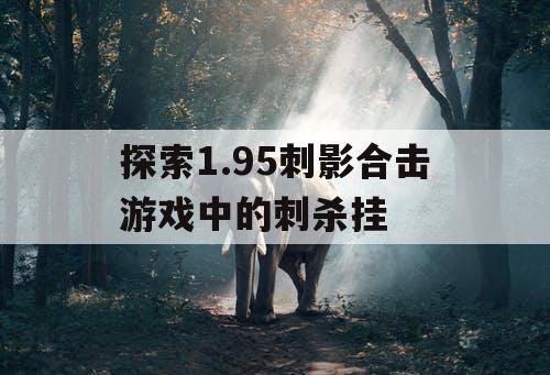 探索1.95刺影合击游戏中的刺杀挂