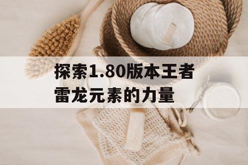 探索1.80版本王者雷龙元素的力量