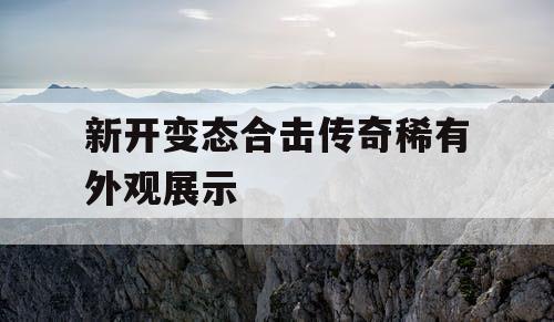 新开变态合击传奇稀有外观展示