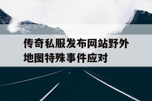 传奇私服发布网站野外地图特殊事件应对