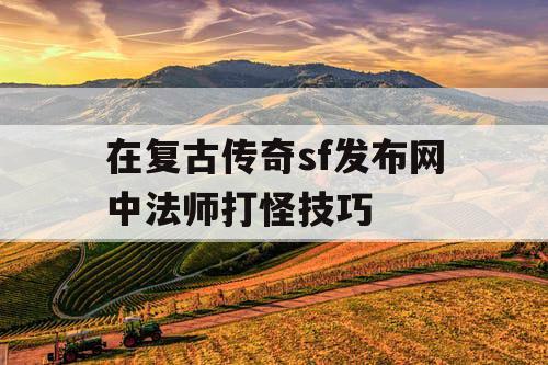 在复古传奇sf发布网中法师打怪技巧